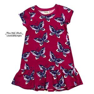 Hatley Sz 4 Butterfly Ruffle Hem Dress